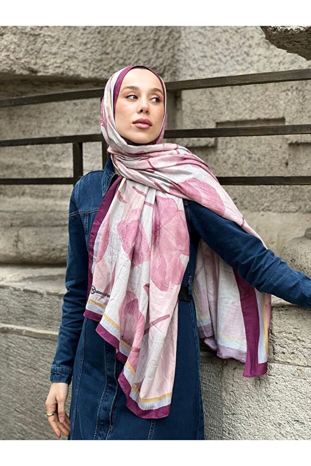 Poppy Pattern Bamboo Shawl - Soft & Stylish - TryAladdin
