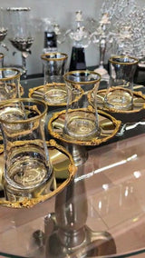 P&ora Professional Turkish Gold Rose Tea Serving Set - TryAladdin