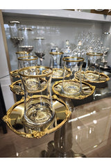 P&ora Professional Turkish Gold Rose Tea Serving Set - TryAladdin