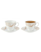 Porcelain 2 - Person Coffee Cup Set - Piquant Elegance for Modern Living - TryAladdin