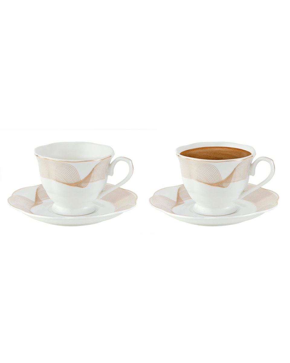 Porcelain 2 - Person Coffee Cup Set - Piquant Elegance for Modern Living - TryAladdin