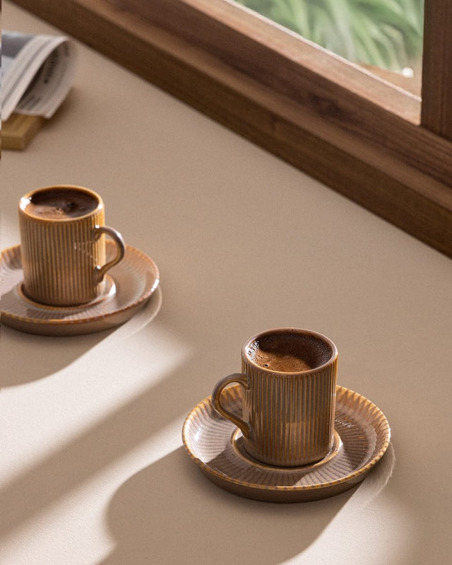Porcelain 2 - Person Coffee Set - Contemporary Elegance - TryAladdin