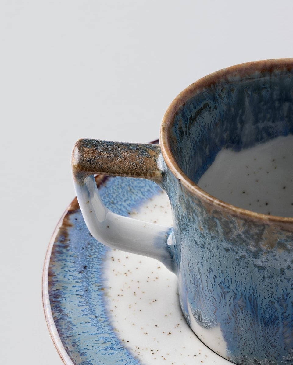 Porcelain 6 - Cup Coffee Set - Classic Design for Everyday Elegance - TryAladdin