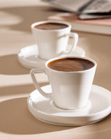 Porcelain 6 - Person Coffee Cup Set - Elegant & Timeless Design - TryAladdin