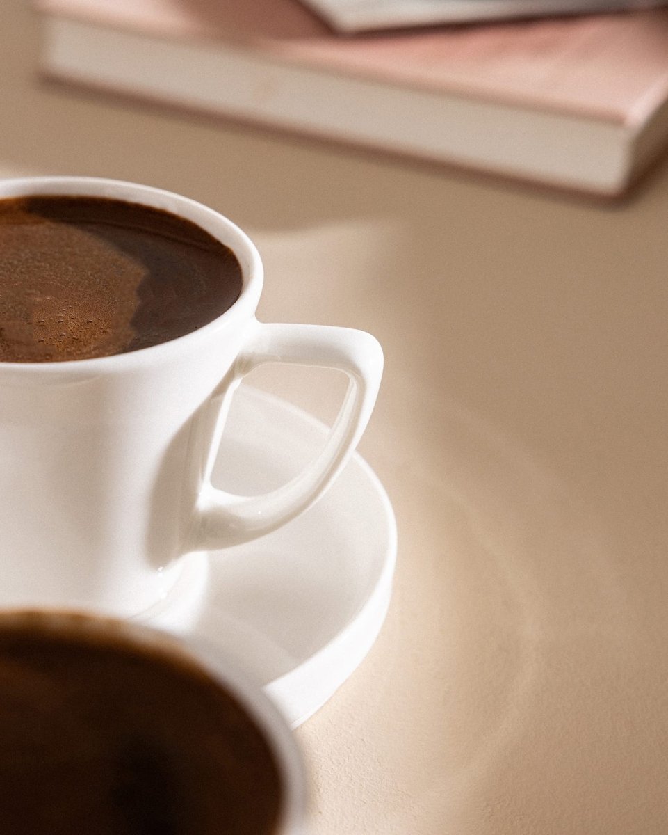 Porcelain 6 - Person Coffee Cup Set - Elegant & Timeless Design - TryAladdin