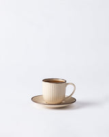 Porcelain 6 - Person Coffee Cup Set - Natural Design - TryAladdin