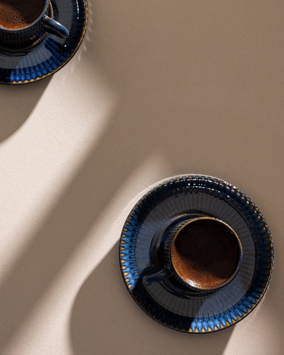 Porcelain Coffee Cup Set - Contemporary Ligne Nouveau - TryAladdin