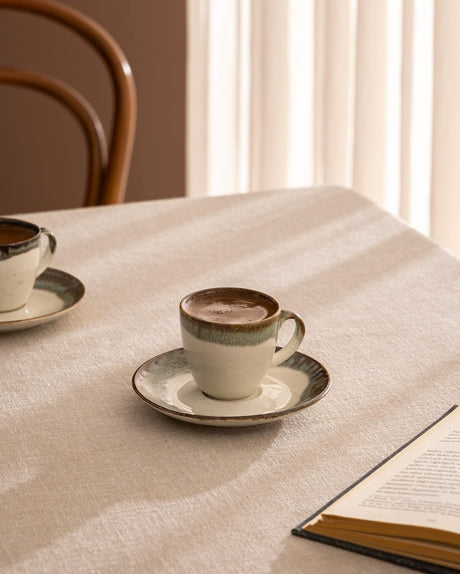 Porcelain Coffee Cup Set for Six - Mathilda Collection - TryAladdin
