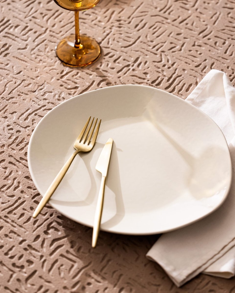 Porcelain Serving Plate - Elegant Souci Collection for Modern Dining - TryAladdin