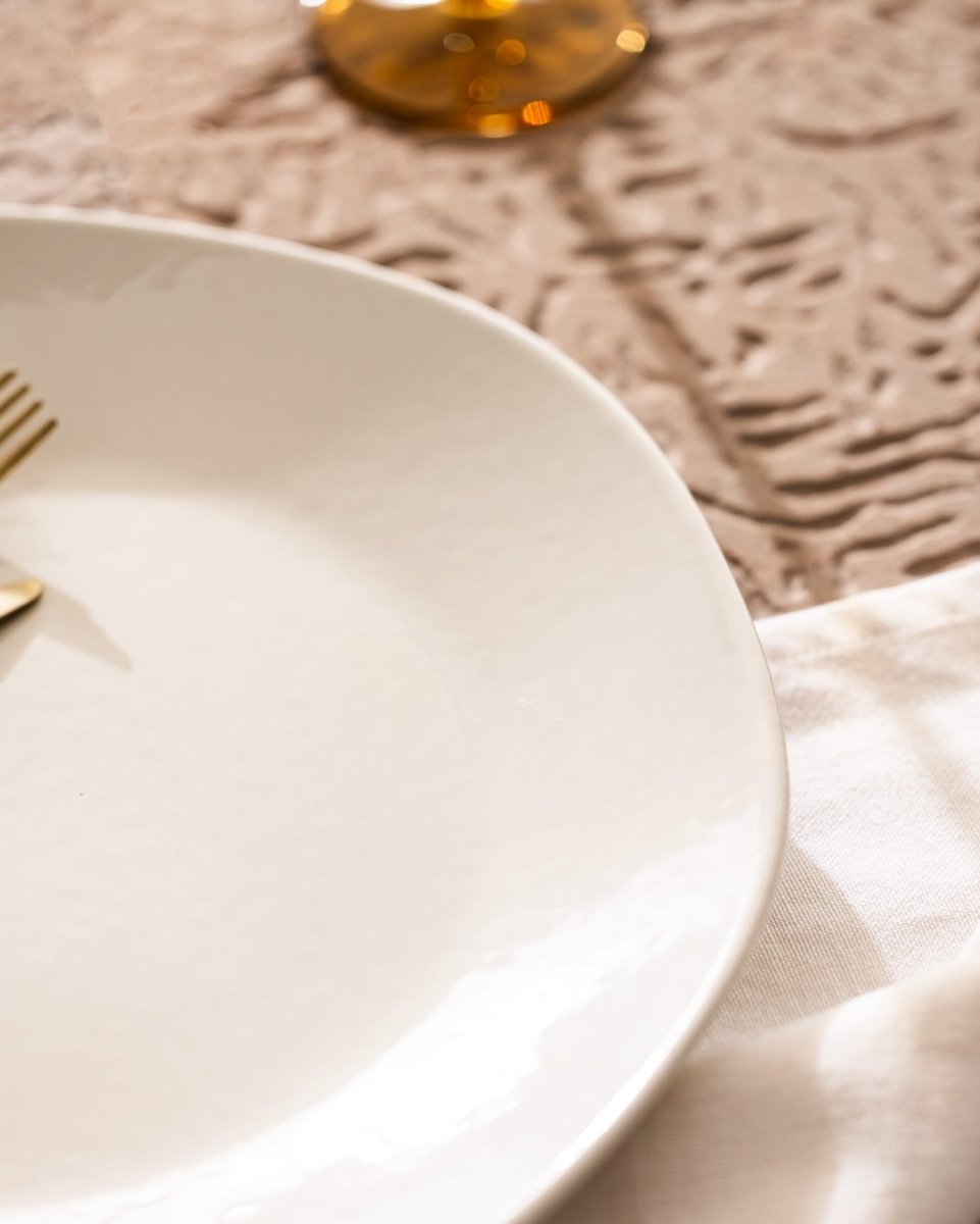 Porcelain Serving Plate - Elegant Souci Collection for Modern Dining - TryAladdin