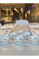 Porland Forest Premium Turkish Coffee Cup Set - 6 - Piece Set - TryAladdin