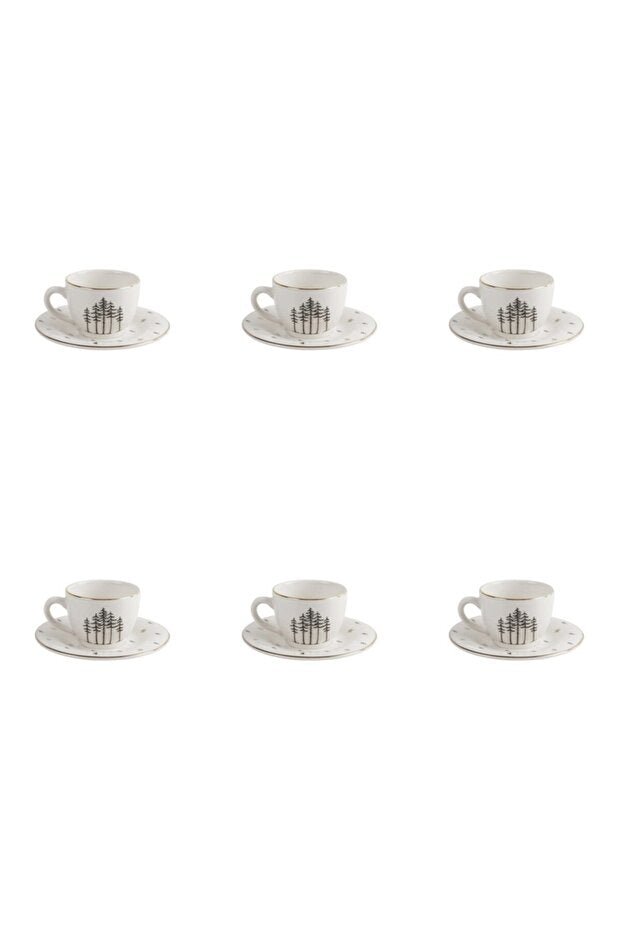 Porland Forest Premium Turkish Coffee Cup Set - 6 - Piece Set - TryAladdin