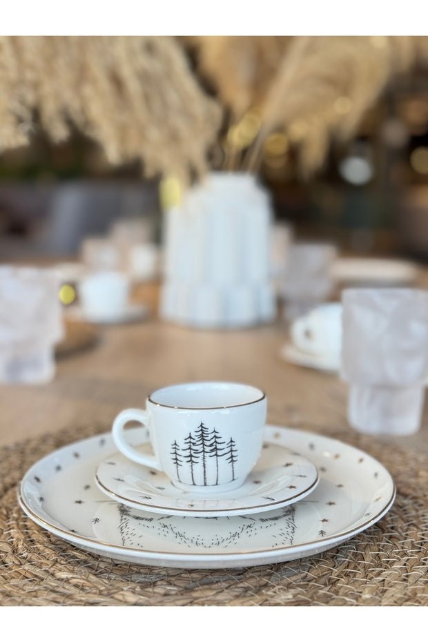 Porland Forest Premium Turkish Coffee Cup Set - 6 - Piece Set - TryAladdin