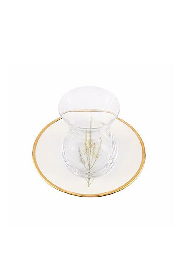 Porland Premium Botanical Turkish Tea Glass Set - 6 Person, 12 Piece - TryAladdin