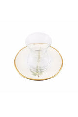 Porland Premium Botanical Turkish Tea Glass Set - 6 Person, 12 Piece - TryAladdin