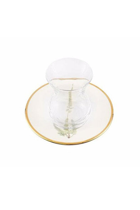 Porland Premium Botanical Turkish Tea Glass Set - 6 Person, 12 Piece - TryAladdin