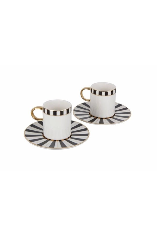 Porland Premium Palms Turkish Coffee Cup & Saucer Set - 2 - Piece - TryAladdin