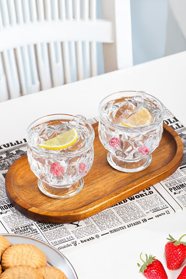 Porsima Amytis Versatile Glass Mug Set for Coffee & Tea, 150cc - 6 - Piece Set - TryAladdin