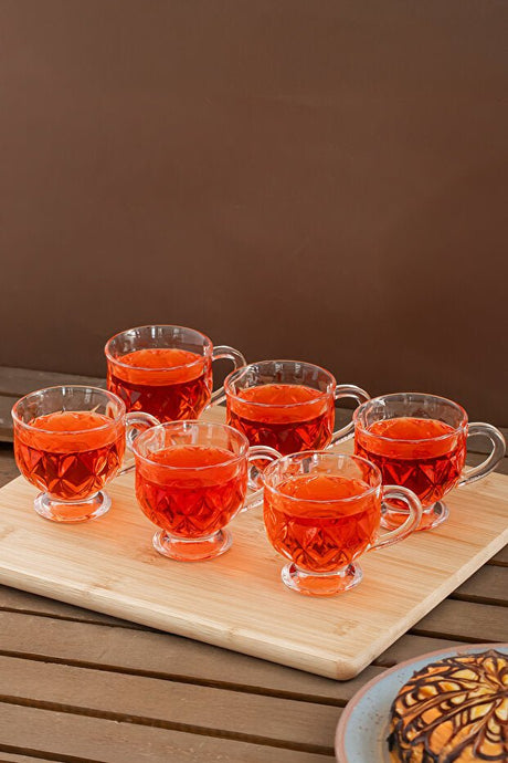 Porsima Amytis Versatile Glass Mug Set for Coffee & Tea, 150cc - 6 - Piece Set - TryAladdin