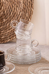 Porsima Premium Glass Turkish Coffee Cup Set - 12 - Piece - 85ml Each - TryAladdin