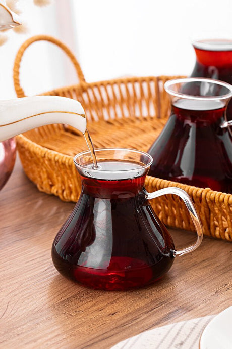 Porsima Professional Borosilicate Turkish Tea Glass Set - 6 x 200ml - TryAladdin