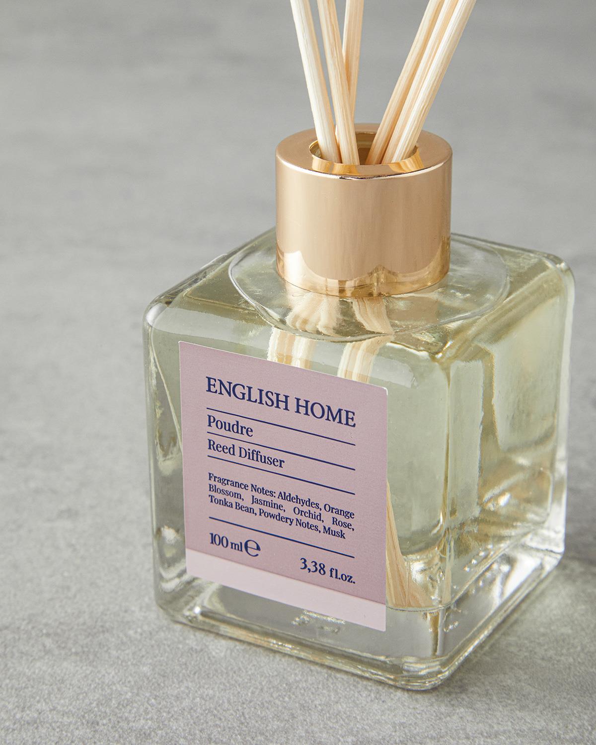 Professional-Grade Powder-Scented Reed-Diffuser - Long-Lasting Aroma
