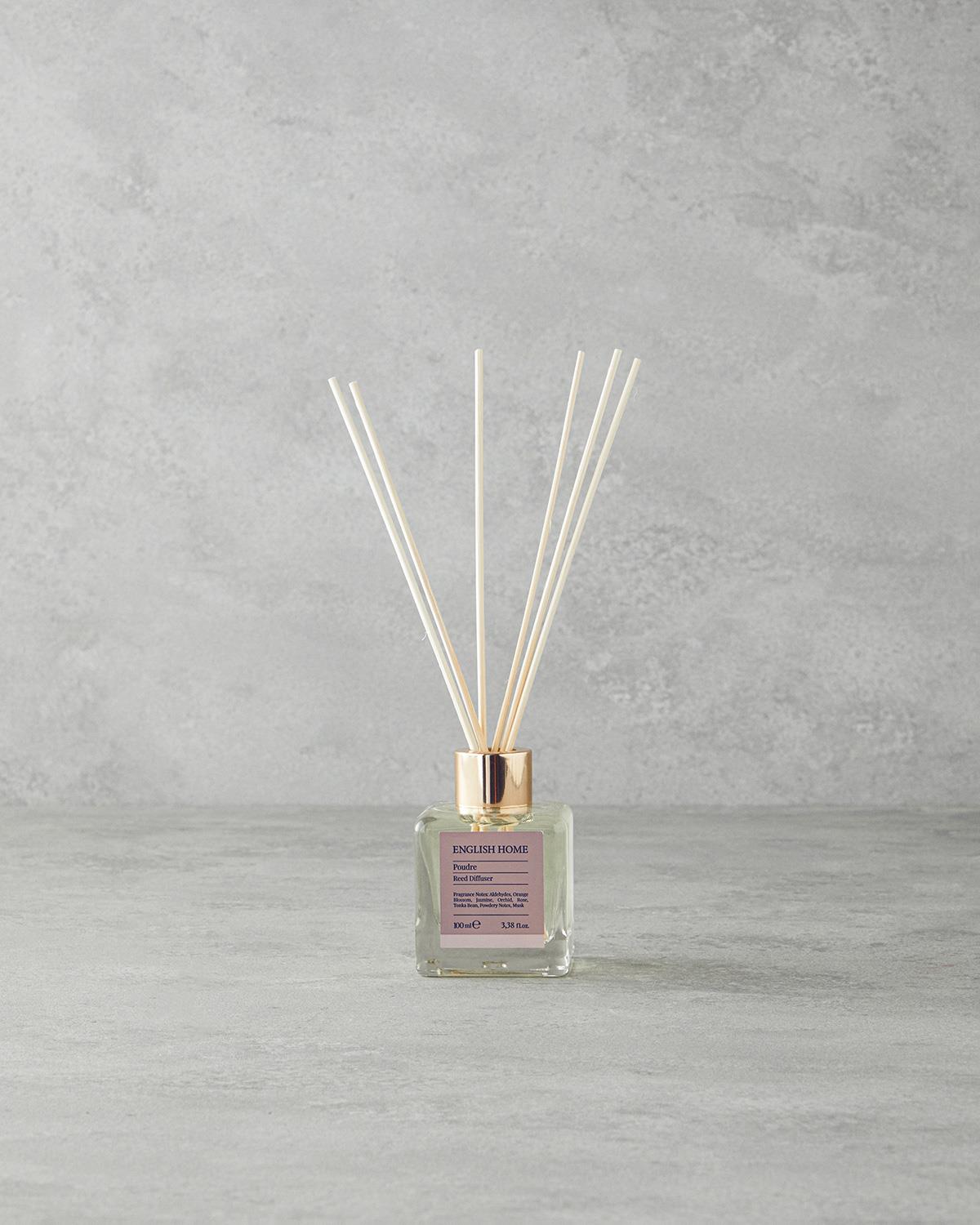 Professional-Grade Powder-Scented Reed-Diffuser - Long-Lasting Aroma