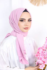 Powder Pink Cotton Jazz Shawl - Elegant & Lightweight - TryAladdin