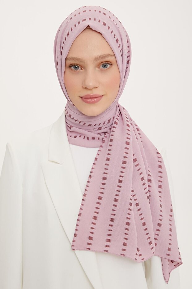 Powder Pink Shawl - Cut Line Detail & Breathable Fabric - TryAladdin