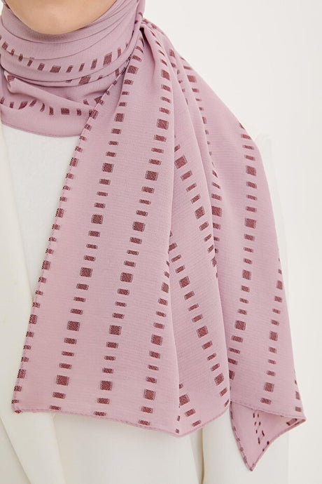 Powder Pink Shawl - Cut Line Detail & Breathable Fabric - TryAladdin