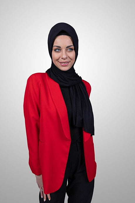 Practical Jersey Hijab - Easy - Wear Black Instant Shawl - TryAladdin