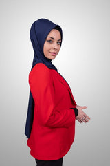 Practical Jersey Hijab Shawl - Navy Blue - TryAladdin