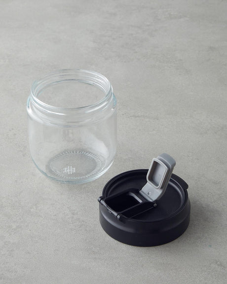 Premium Black Glass Food Storage Canister