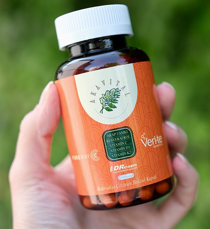 Prebiotic Acacia Gum & Vitamin Blend - Digestive & Immune Capsules - TryAladdin