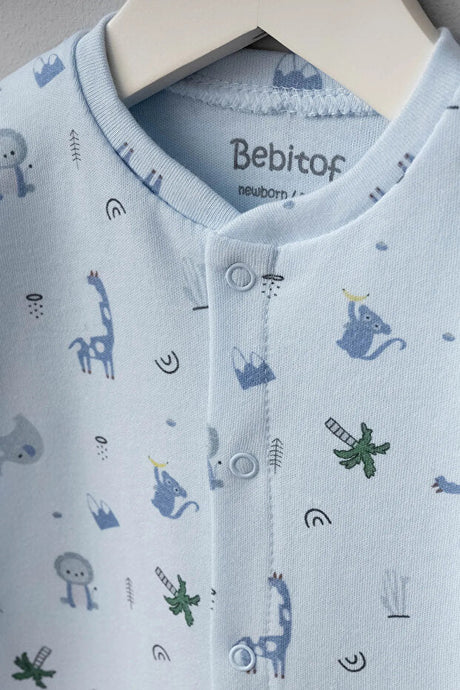 Premium 10 - Piece Boy Newborn Hospital Outfit Set - Blue Safari Design - Bulk Supply - TryAladdin