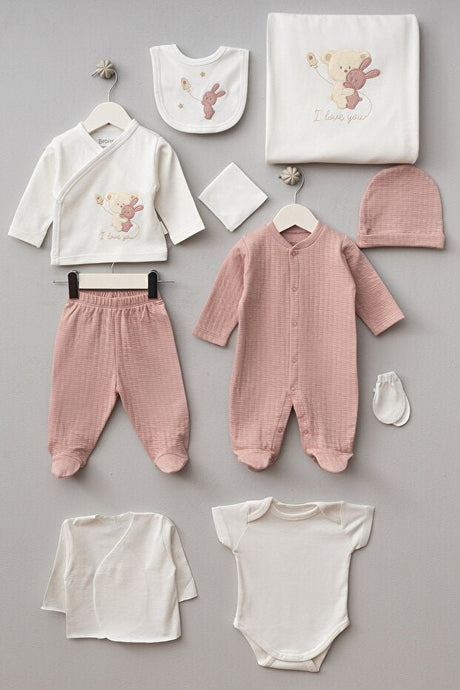 Premium 10 - Piece Hugging Bear Newborn Hospital Layette Set - TryAladdin
