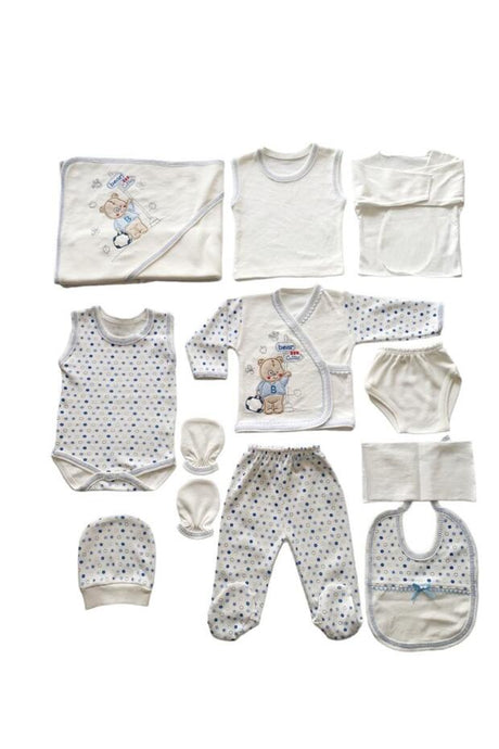 Premium 10 - Piece Newborn Baby Layette Set - Blue - TryAladdin
