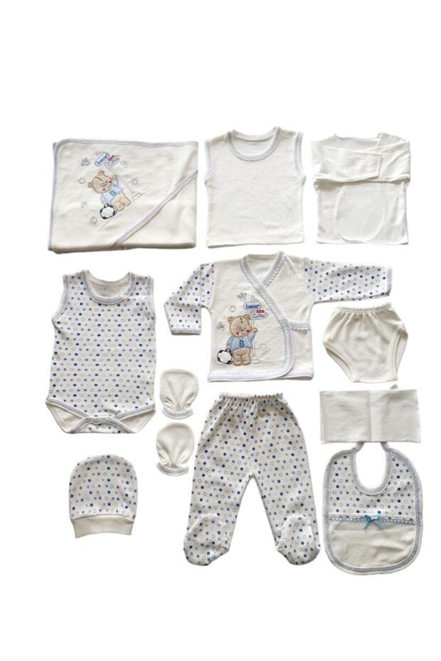 Premium 10 - Piece Newborn Baby Layette Set - Blue - TryAladdin