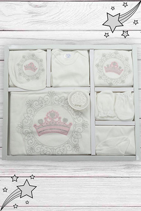Premium 10 - Piece Pink Queen Crown Baby Girl Onesie Set - Wholesale Pack - TryAladdin