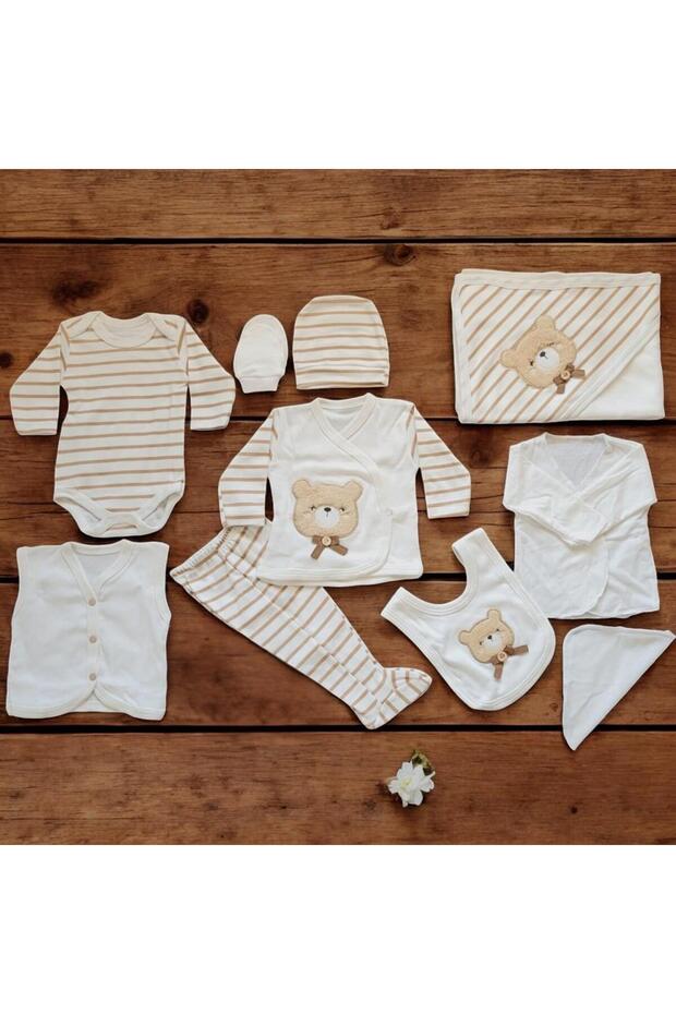 Premium 100% Cotton Embroidered Newborn Hospital Exit Apparel Set - 10 - Piece - TryAladdin