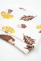 Premium 100% Cotton Hedgehog Print Newborn Layette Set - 5 - Piece - TryAladdin