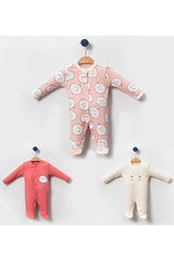 Premium 100% Cotton Newborn Girl 3 - Piece Bodysuit Set - TryAladdin