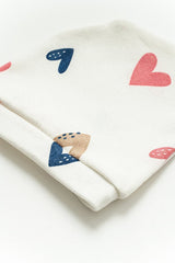 Premium 100% Cotton Newborn Hospital Welcome 5 - Piece Gift Set - Colorful Heart Design - TryAladdin