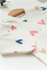 Premium 100% Cotton Newborn Hospital Welcome 5 - Piece Gift Set - Colorful Heart Design - TryAladdin