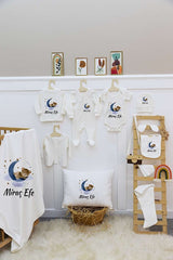 Premium 100% Cotton Personalized Newborn Layette Set - 11 Piece - TryAladdin