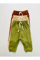 Premium 3 - Pack 100% Cotton Long Sleeve Baby Bodysuit & Pant Set - TryAladdin