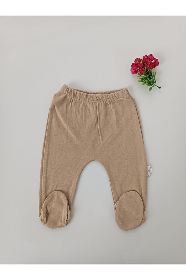 Premium 4 - Pack 100% Cotton Footed Baby Pants - Newborn 0 - 6 Months Assorted - TryAladdin