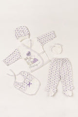 Premium 5 - Piece Purple Rabbit Newborn Baby Clothes Set - TryAladdin
