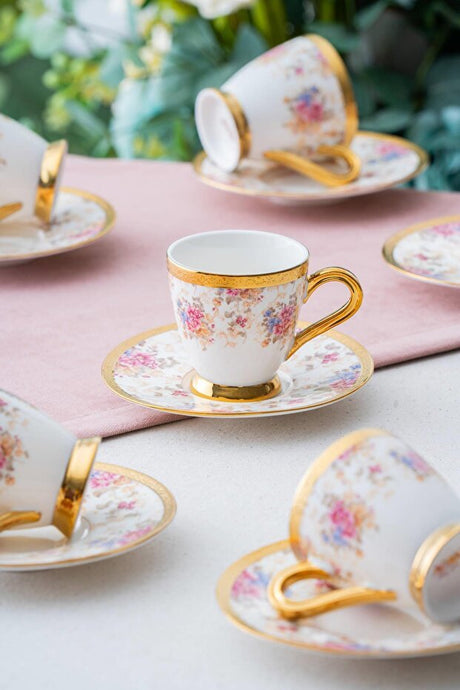 Premium Acar Francis Turkish Coffee Cup Set - 6 - Piece, 90ml Capacity - TryAladdin