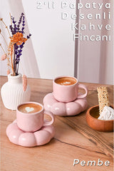 Premium Arvale Cloud Design Turkish Coffee Cup Set - 4 Piece, 90ml - TryAladdin